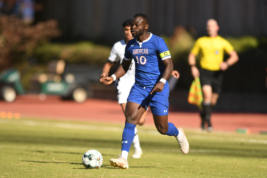 American University Men's Soccer #10 Dribbling Ball